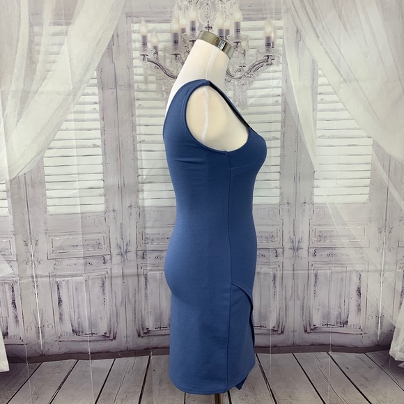 Gibiu Bodycon Off Shoulder Blue Dress Rose Small - Picture 4 of 8